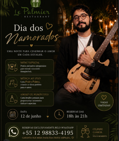 Dia dos Namorados no Le Palmier: uma celebração à altura do seu amor